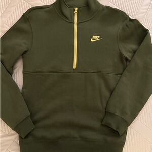 Nike Green and Yellow Zip-Up Jacket